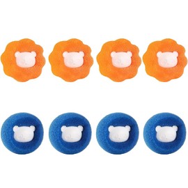 8 Pcs Washing Sponge Hair Loss Washing Ball Washing Machine Hair Removal Sponge Removal Tangle Free Shedding Washing Ball Washing Pet Hair Removal Without Damaging Clothes Reusable