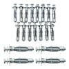 Runseaway 15Pcs M4x32mm Heavy Duty Zinc Plated Steel Molly Bolt