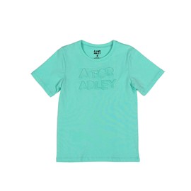 A FOR ADLEY 3D Logo Embossed Tees with The Adley Logo Raised Up Out of The Shirt, a Unique Design for Our Adley Fans (US, Numeric, 6, Regular, Teal)