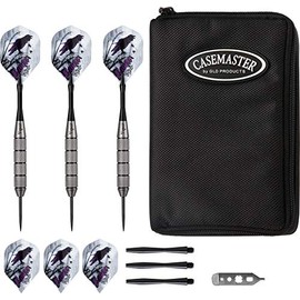 Viper by GLD Products Underground Raven Steel Tip Darts 25 gs and Casemaster Select Black Nylon Dart Case