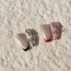Ribbon handmade nail tips - Ballerina S / 리본 수제네일팁