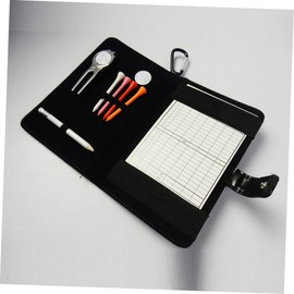 Sosoport Leather Crafted Scorecard Booklet Golf Accessory Bag Divot Tool Pencil Ball Marker