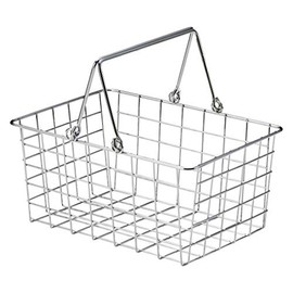 Chidorisangyou Basket Silver 10.2 x 7.1 x 4.7 inches (26 x 18 x 12 cm) Wire Basket 55-20