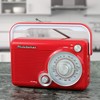 Studebaker SB2002BL Portable AM/FM Radio with Headphone Jack and Aux-in