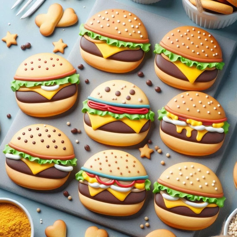 Unbranded Hamburger Cheeseburger Burger BBQ 3.5'' Cookie Cutter Metal