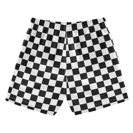 Boys Swim Trunks Black and White Buffalo Checkered Plaid Toddler Swim Shorts Bathing Suit Swimsuit Toddler Boy Swimwear 2T 20205720