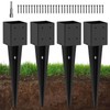 4 Pack 4x4 Fence Post Anchor Ground Spike – Heavy