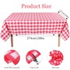 Eastrise Plastic Tablecloths 137x274cm,Disposable Checkered Rectangle Tablecloth,Waterproof and Spillproof Table