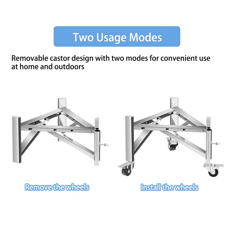 Universal 15-27" Fire Pit Stand, Stainless Steel Firepit Stand for