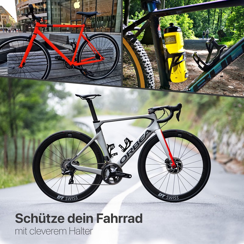 FOSIEN® Silent Track Cage - AirTag Bicycle Drink Holder Side