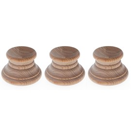 Set of 3 Unfinished Wooden Egg Stands Holders Displays 1.15 Inch Tall