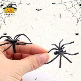 Horror Theme Spider Web Cotton Accessory Ring, Glow-in-the-Dark Spider Bar for Haunted House Escape Room Decoration & Movie Props One Size/New Ring Spider (Individual Price) 50ea