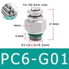 10-Pack PC4-M5 304 Stainless Steel Pneumatic Quick Connect Fittings