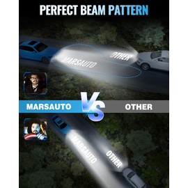 Marsauto D2S D2R Bulbs, 22000 Lumens 45W 6000K White Color 6X Brightness, 85122 66240 66040 66240CBI Xenon HID Bulbs, Pack of 2
