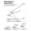 OMOTON Laptop Stand for Desk, Ergonomic Metal Adjustable Laptop Stand,
