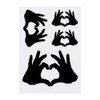 4 x 'Heart Hands' Temporary Tattoos - Water Resistant, Skin-Safe,
