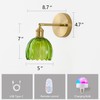 Ruibutrade Vintage Battery Operated Wall Sconces with Remote, 180 Degree