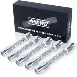 5Pcs Hydraulic Hose Field Repair Kit,1/4" 1/2" 3/8" Inner Diameter Reusable