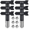 Gyfent Spray Tips, 6Pcs Airless Paint Sprayer Tips Reversible Spray