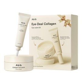 Abib Eye-Deal Collagen Eye Care Kit | Collagen Eye Patch, Eye Cream | Puffy Eyes and Dark Circles, Anti-Wrinkle | Gifts for Women (Under Eye Care Duo)