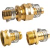 Hourleey Garden Hose Repair 3 Sets 1/2" Aluminum Mender Connector