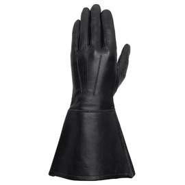 Tough Gloves Enforcer Unlined Leather Gauntlet, TD650HP, great for motorcycle riding, crafted from ultra-thin .45mm Cabretta Leather, Black Size 10