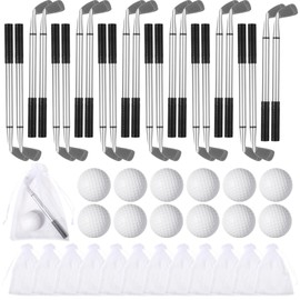 YOFAPA 78 Pcs Golf Party Favors, Including 24 Golf Ballpoint Pens, 24 Golf Stress Ball, and 30 Organza Bags, Golf Club Props, Funny Golf-Themed Party Decorations, Sports Party Supplies