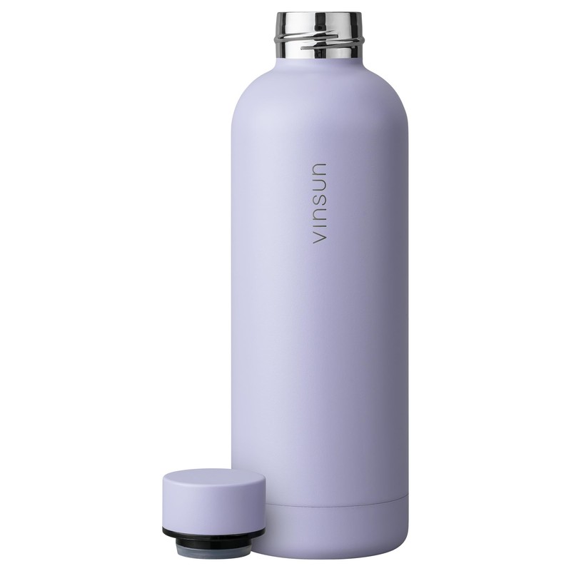 Vinsun Drinking Bottle Stainless Steel Purple 500 ml - Double-Walled