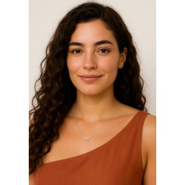 Sofia Milani - Women's Necklace 925 Silver with Zirconia Stones - Double Infinity Pendant - 50137
