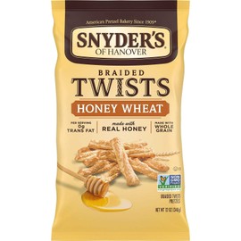 Snyder's Honey Wheat Braided Twists 12oz -Bags of 3