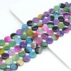 18mm Mixed Color Fire Agate Flat Coin Beads, Sku#U2141