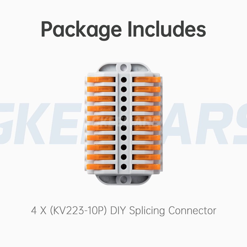 GKEEMARS 4Pcs Lever Wire Connectors, Wire Splicing 10 Conductor Connectors
