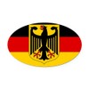 CafePress Germany Oval Car Magnet, Euro Oval Bumper Magnet