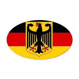 CafePress Germany Oval Car Magnet, Euro Oval Bumper Magnet