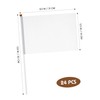 NUOBESTY White Blank Flags, 24pcs Hand Waving Flags Small DIY