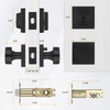 Haidms Black Door Knobs with Deadbolt, Zinc-Alloy Matte Black Front