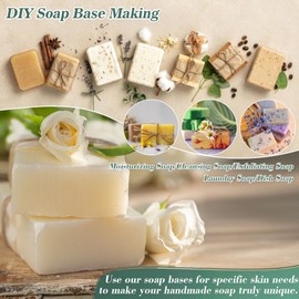 Clear Glycerin Soap-Base for Soap-Making - Sukh Pre-Cut Cubes Soap Base Melt and Pour,DIY Handmade Soap Moisturizing Clear Glycerin Melt and Pour Soap Base for Crafting Soap Making Supplies 430G