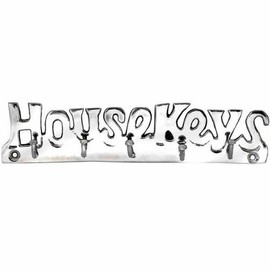 Chrome Plated Solid Brass " House Keys" Key Hook 5 Hooks Wall Mounted Holder Rack Including fixings