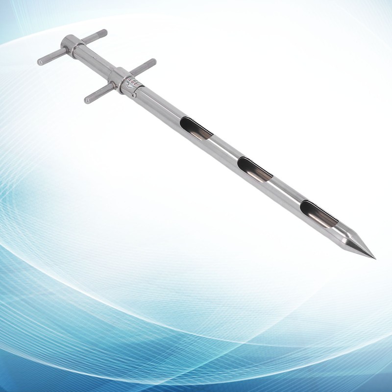 Soil Probe 0.54m 304 Stainless Steel Rotation Handle Pointed Design