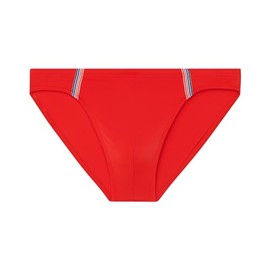 HOM Men's Micro Nautical Cup Swimming Trunks Swim Briefs, red
