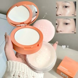 Preparado Para Usar Dúo De Polvos Fijador Para Rostro-tonos 03 Blanco Transparente