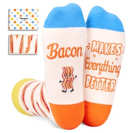 HAPPYPOP Funny Bacon Gifts Bacon Lover Gifts - Bacon Socks Men Women Meat Socks, Novelty Socks