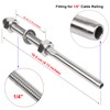 BLIKA 100 Pack 1/8" Cable Railing Swage Threaded Stud Tension