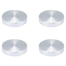 Glass Table Top Aluminum Circle Disc Hardware Mcredy Aluminum Disc Dia. 1-5/9 Inch Thickness 8 mm/1/3 Inch, M8 Thread Set of 4