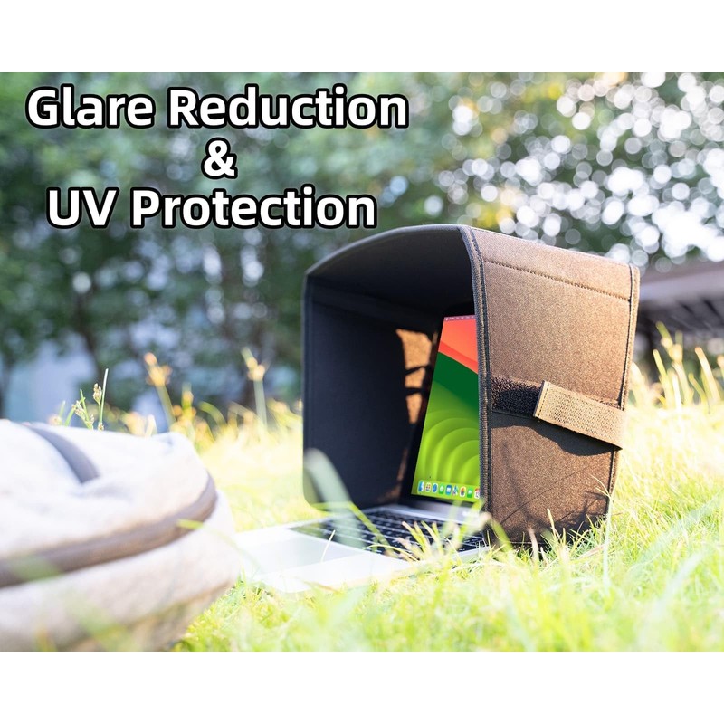 Laptop Sun Shade for Outdoor Work, Light Weight Computer Privacy