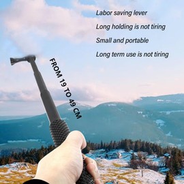 Extendable Selfie Stick with Anti-Slip Handle - Lightweight Aluminium Monopod for Action Sports Camera & Phone - Compact Design, 9 Inch Adjustable (Colour: Orange)