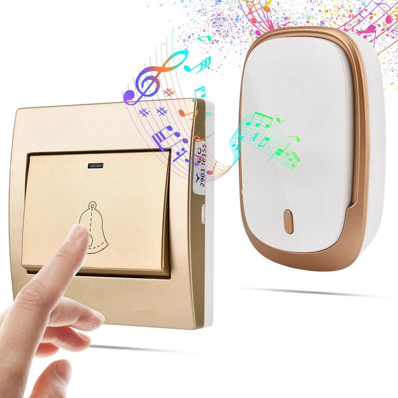 Smart Home Wireless Waterproof Doorbell Sick old Child Caller (#)