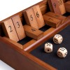Vamslove Shut The Box Dice Game Wooden Board Table Math