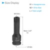CoCud Impact Triple Square Spline Bit Socket, M17 Bit 1/2"