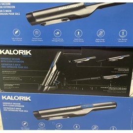 Kalorik Home Handheld Vacuum with Floor Extension, Gray New With Dock Station